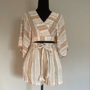 L*Space striped shorts and top set